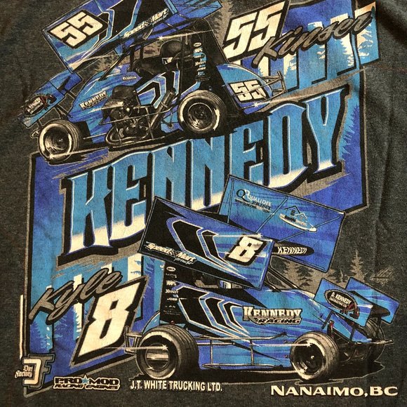 VINTAGE KENNEDY RACING T-SHIRT GREY XL - Picture 2 of 4
